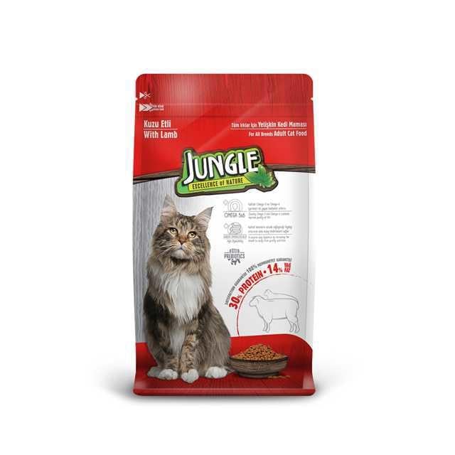 Jungle Yetişkin Kedi Maması Kuzulu 500 gr