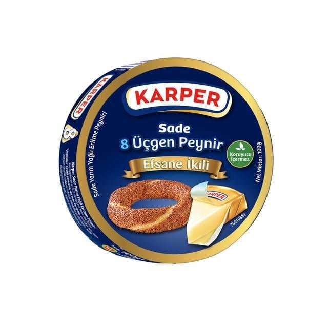 Karper Sade 8 Porsiyon Üçgen Peynir 100gr
