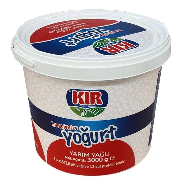KIR YARIM YAGLI YOGURT 3000 gr