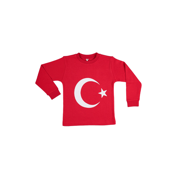 KZ BAYRAKLI UZUN KOL TSHIRT 5-8 YAS