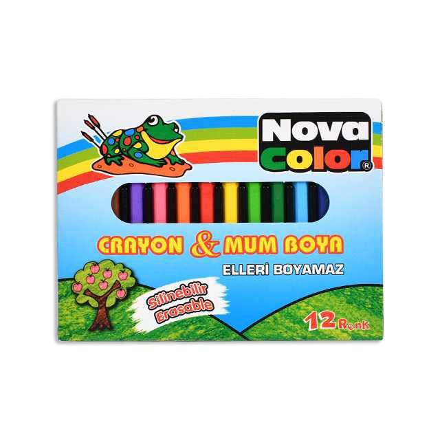 Nova Color 1112 Crayon&Mum Boya 12 li