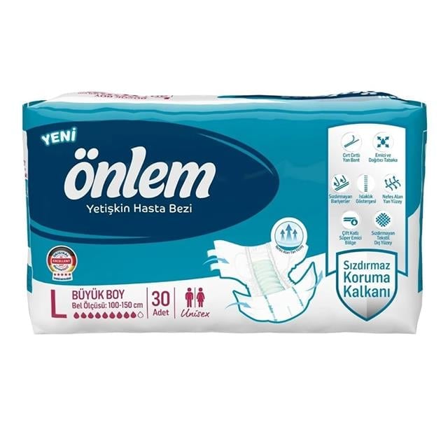 Önlem Bel Bantlı Hasta Bezi Büyük 30 lu