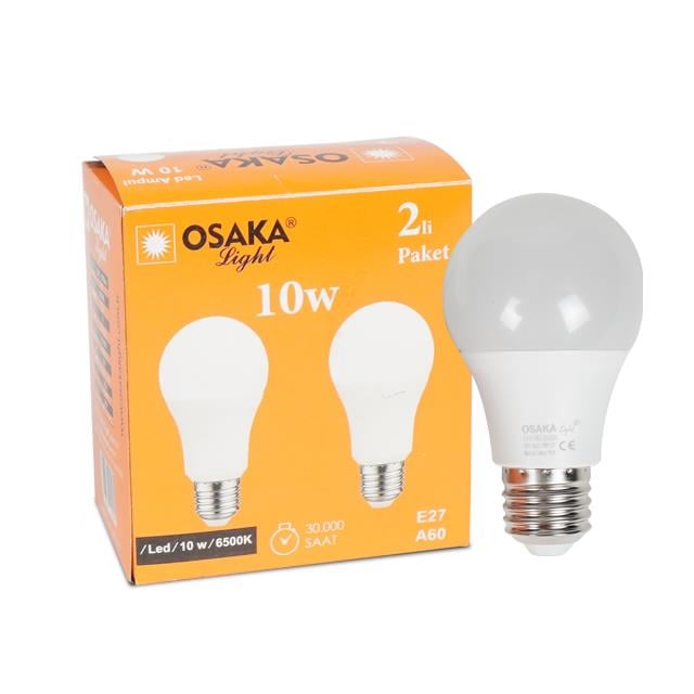 Osaka 10W 2li Beyaz Led Ampül