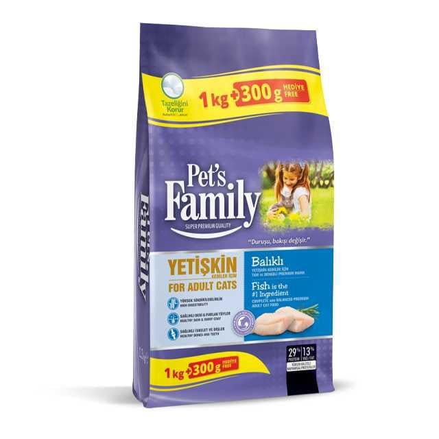 Pets Family Yet. Kedi Mama Balıklı 1000+300gr