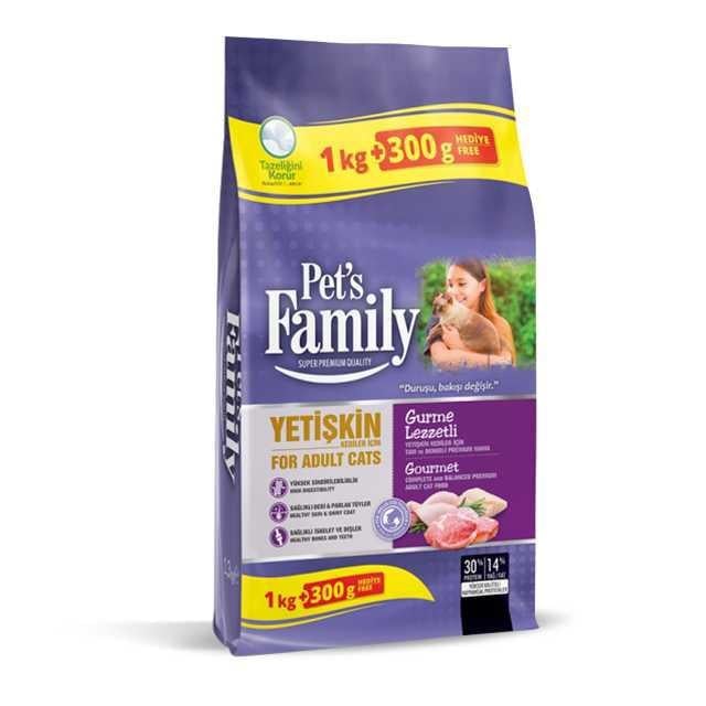 Pets Family Yet. Kedi Maması Gurme 1000+300gr