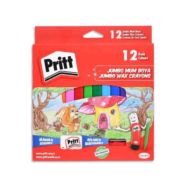 Pritt 12 li Silinebilir Jumbo Üçgen Mum Boya