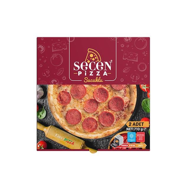 Secen Donuk Pizza Sucuklu 25cm 2x370gr