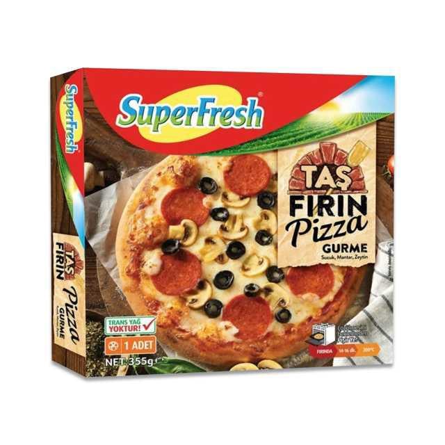 Süperfresh Taşfırın Sucuk Mantarlı Pizza 400gr