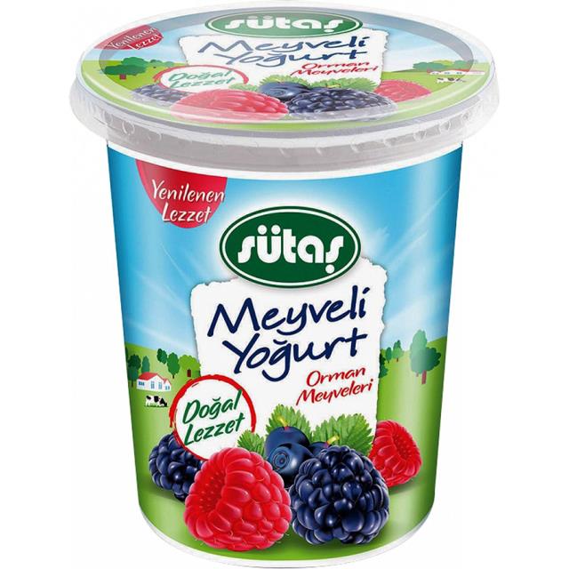 Sütaş Meyveli Yoğurt  500gr Orman Meyveli