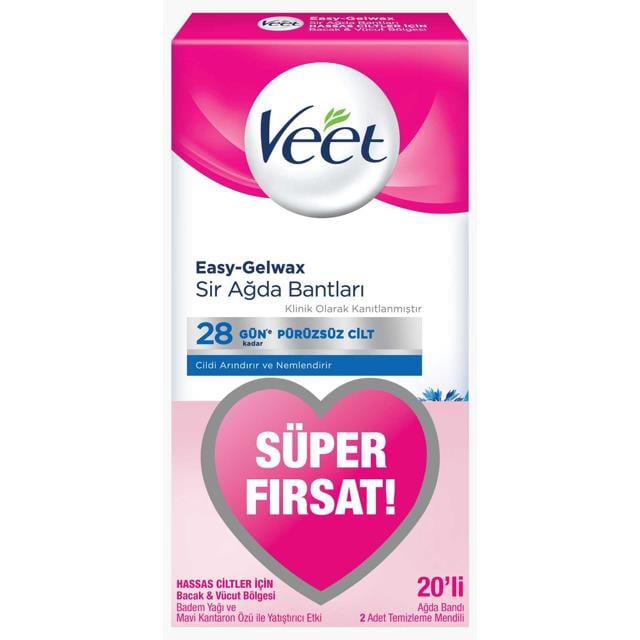 Veet Ağda Bandı Hassas Ciltler 20 li