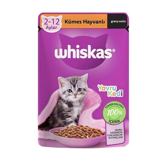 Whiskas Pouch Yavru Kümes Hayvanlı 85gr