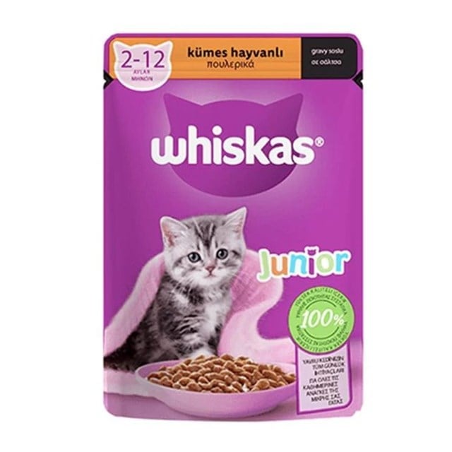 Whiskas Pouch Yavru Kümes Hayvanlı 85gr