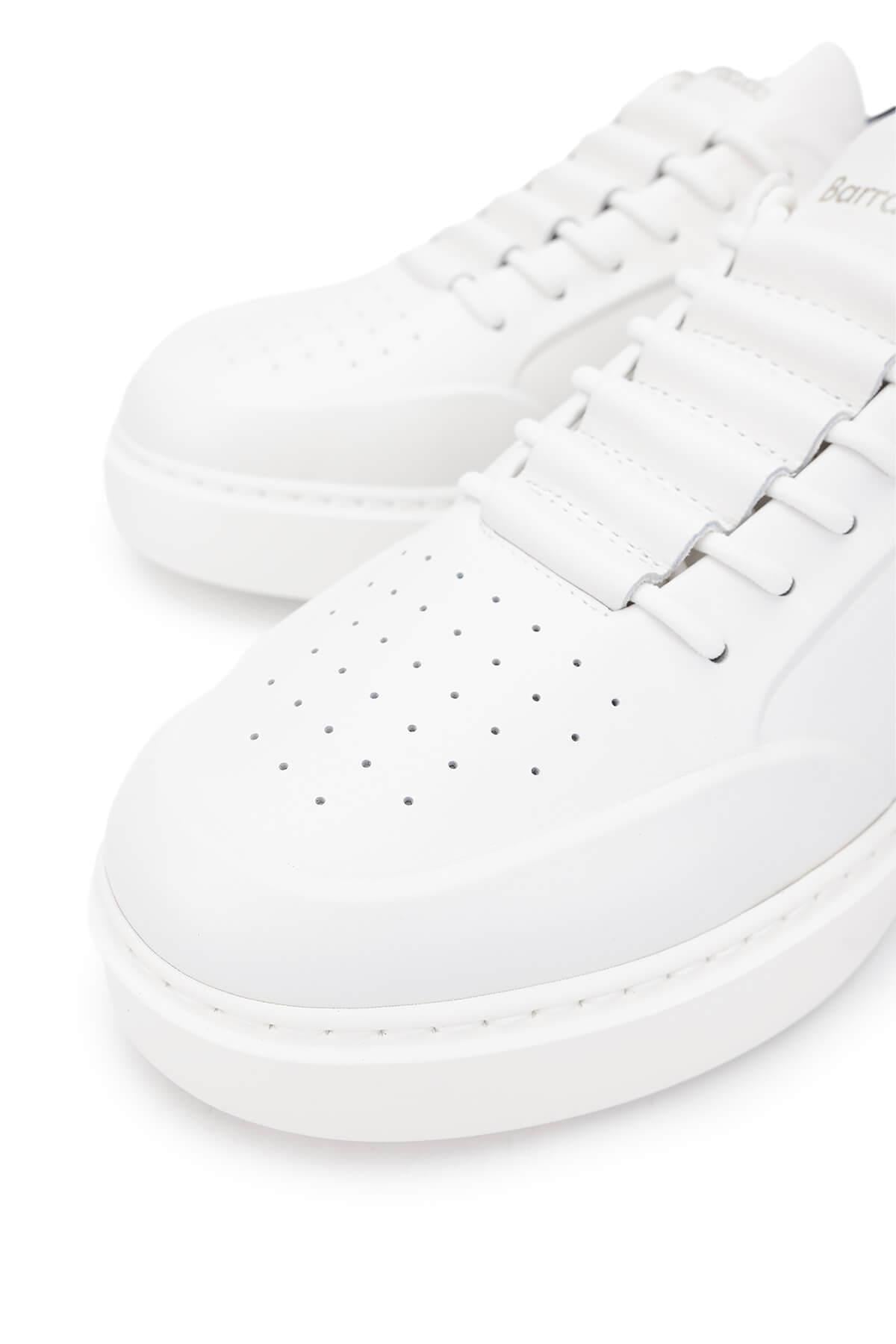 Barracuda Erkek Hakiki Deri Beyaz/Siyah Sneakers & Spor Ayakkabı