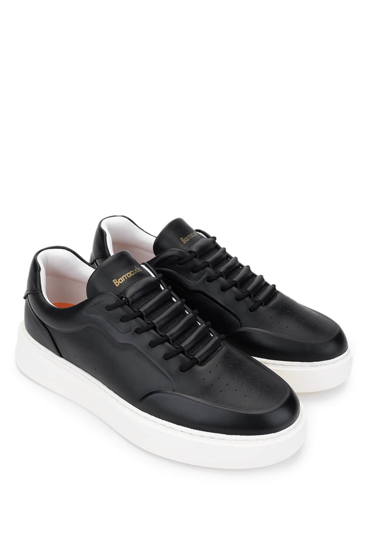 Barracuda Erkek Hakiki Deri Siyah Sneakers & Spor Ayakkabı