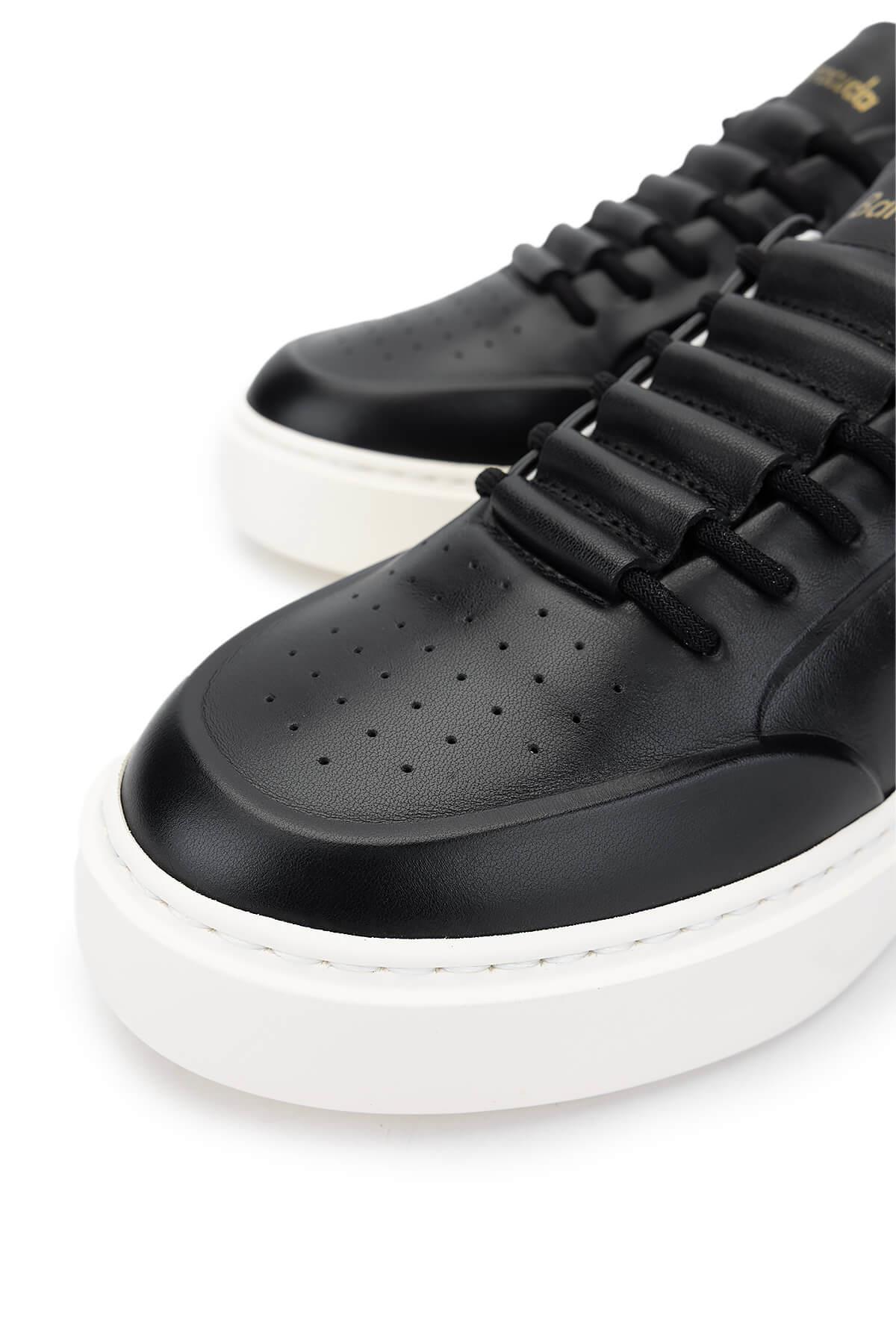 Barracuda Kadın Hakiki Deri Siyah/Beyaz Sneakers & Spor Ayakkabı