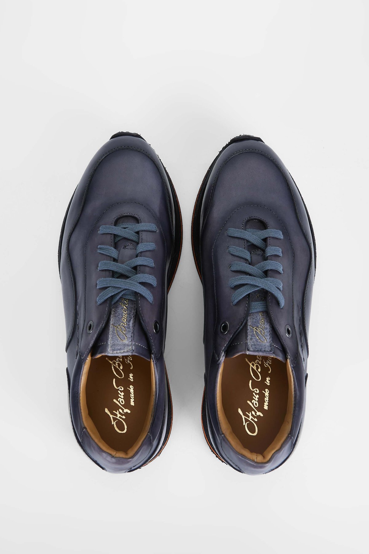 Branchini Erkek Hakiki Deri Füme Sneakers & Spor Ayakkabı