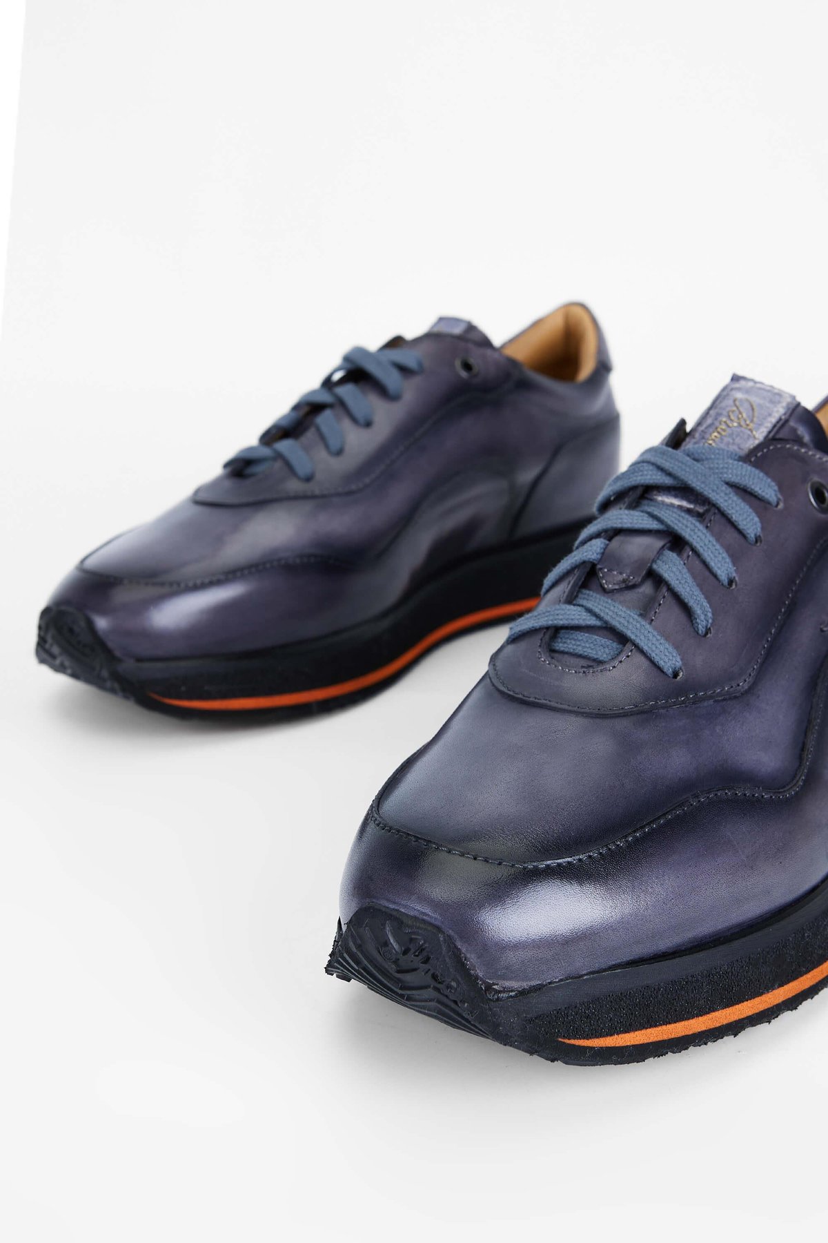 Branchini Erkek Hakiki Deri Füme Sneakers & Spor Ayakkabı