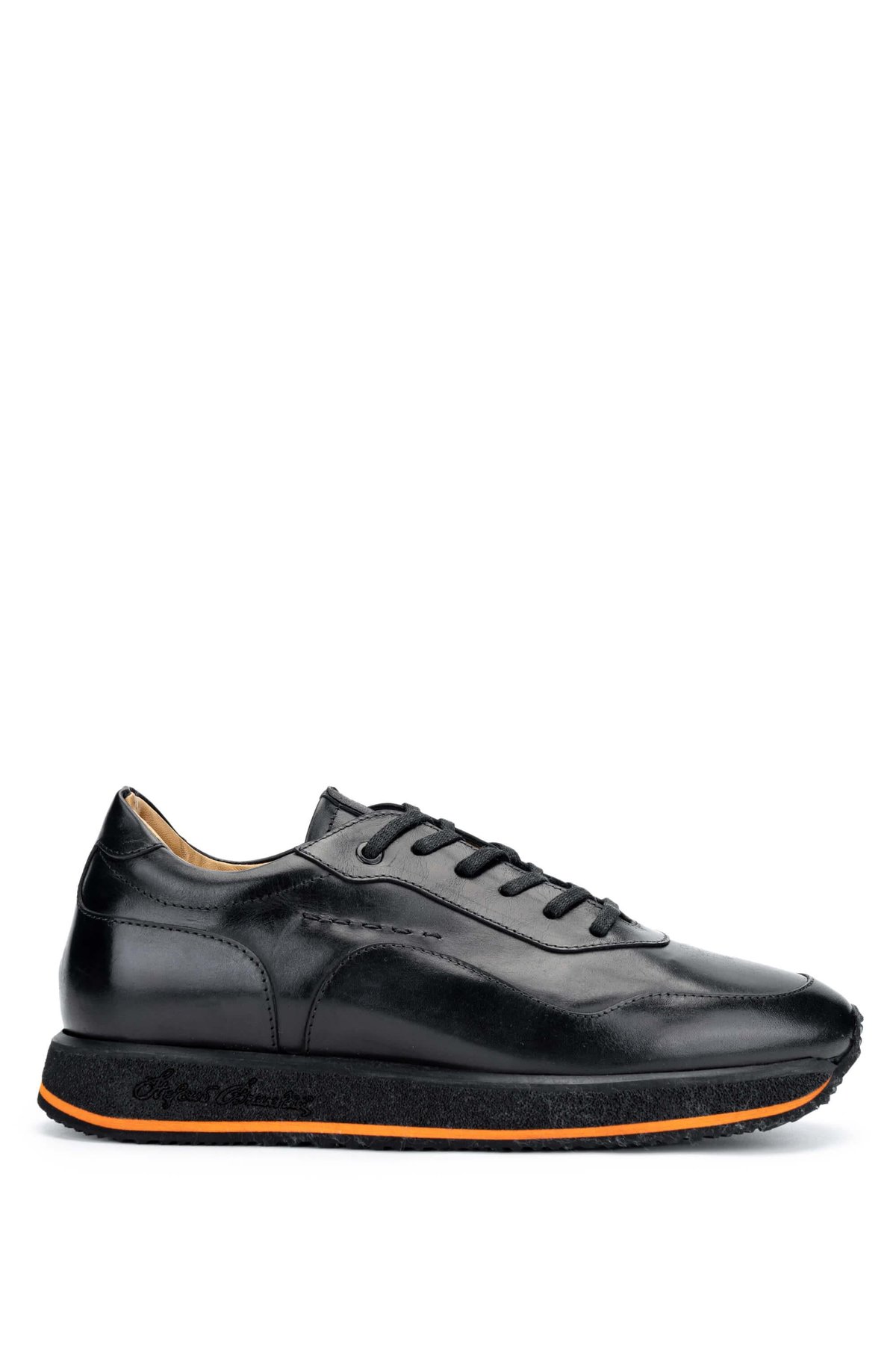Branchini Erkek Hakiki Deri Siyah Sneakers & Spor Ayakkabı