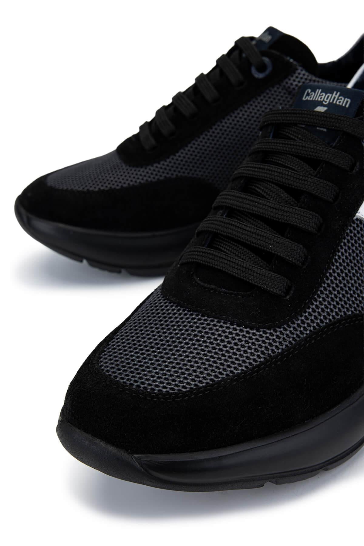 CALLAGHAN Erkek Deri & Tekstil Siyah Sneakers & Spor Ayakkabı