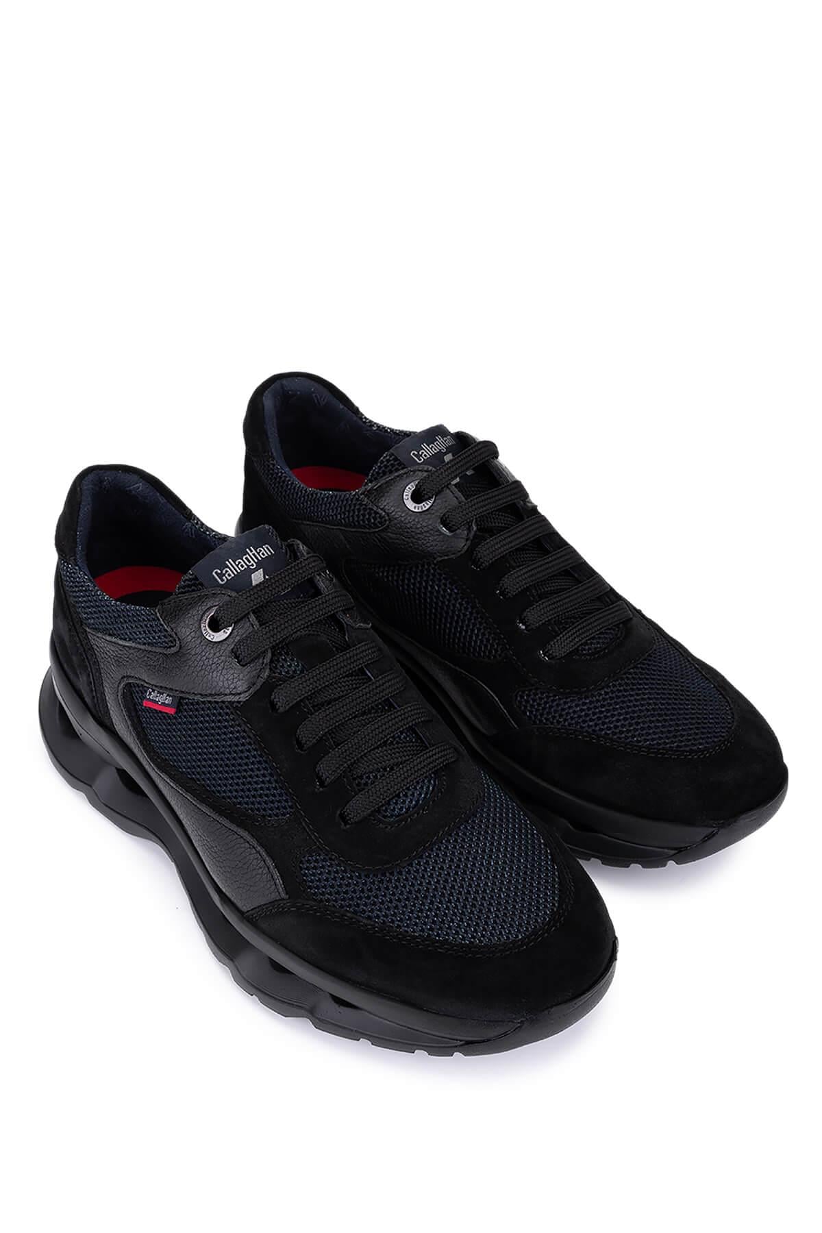 Callaghan Erkek Deri & Tekstil Siyah Sneakers & Spor Ayakkabı