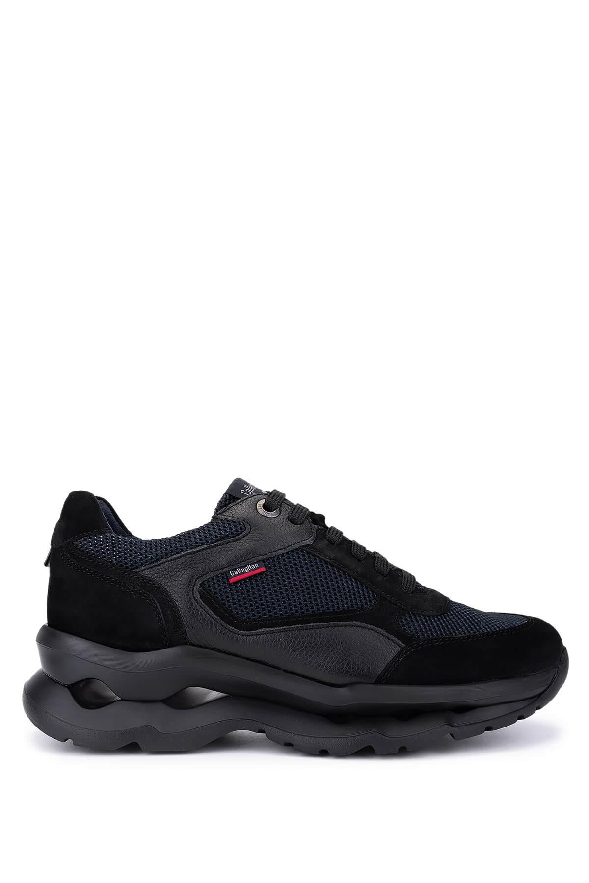 Callaghan Erkek Deri & Tekstil Siyah Sneakers & Spor Ayakkabı