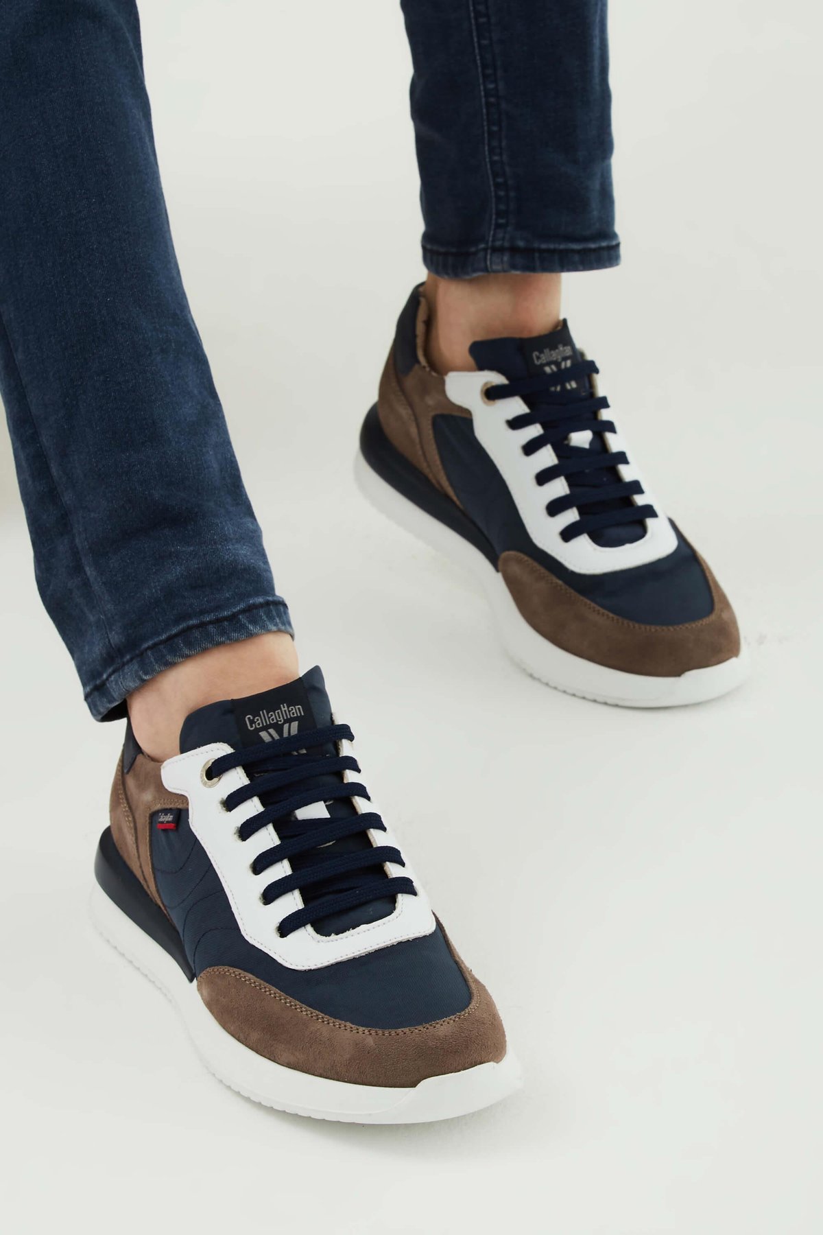 CALLAGHAN Erkek Hakiki Deri Kahverengi/Lacivert Sneakers & Spor Ayakkabı