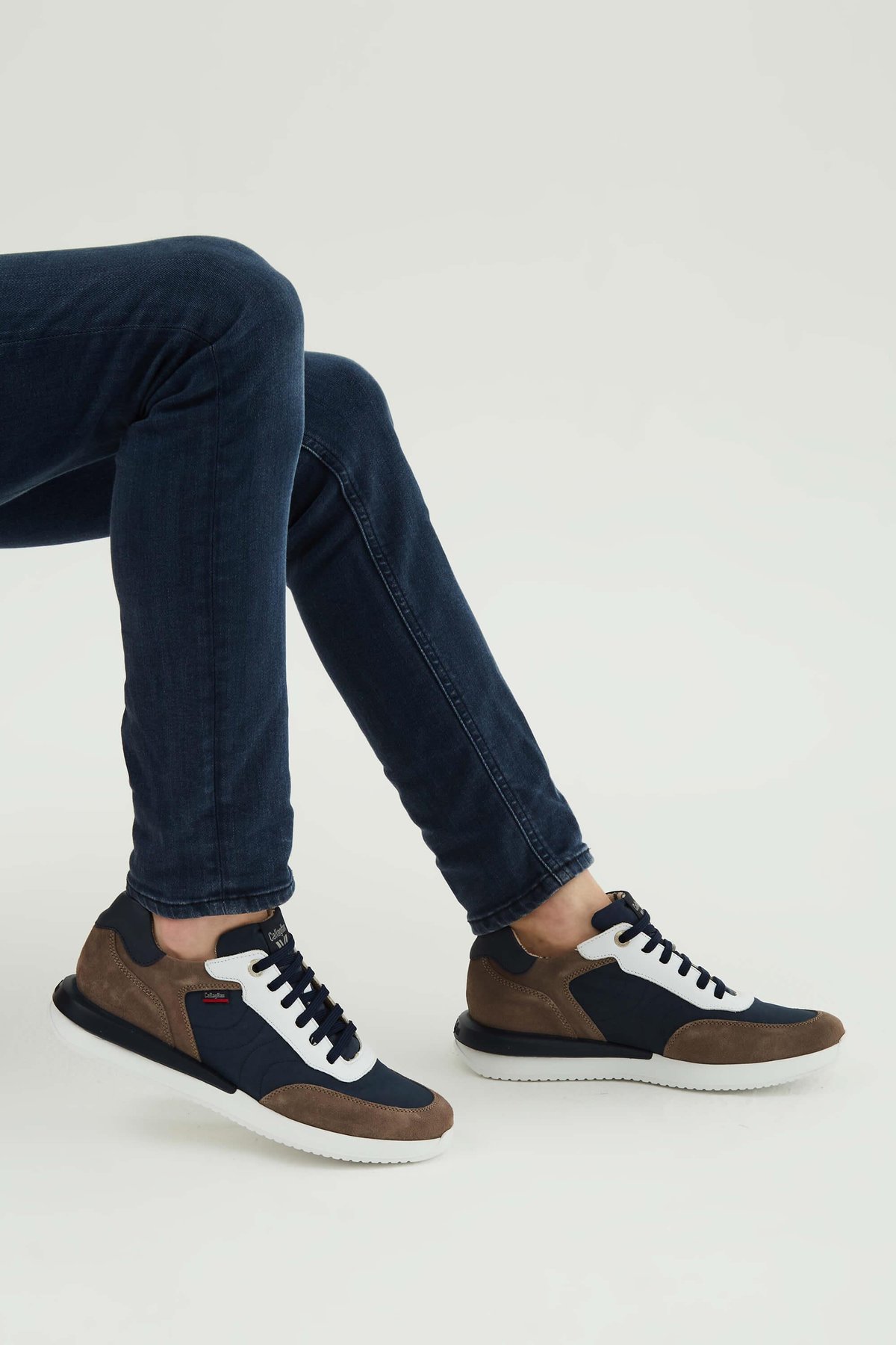 CALLAGHAN Erkek Hakiki Deri Kahverengi/Lacivert Sneakers & Spor Ayakkabı