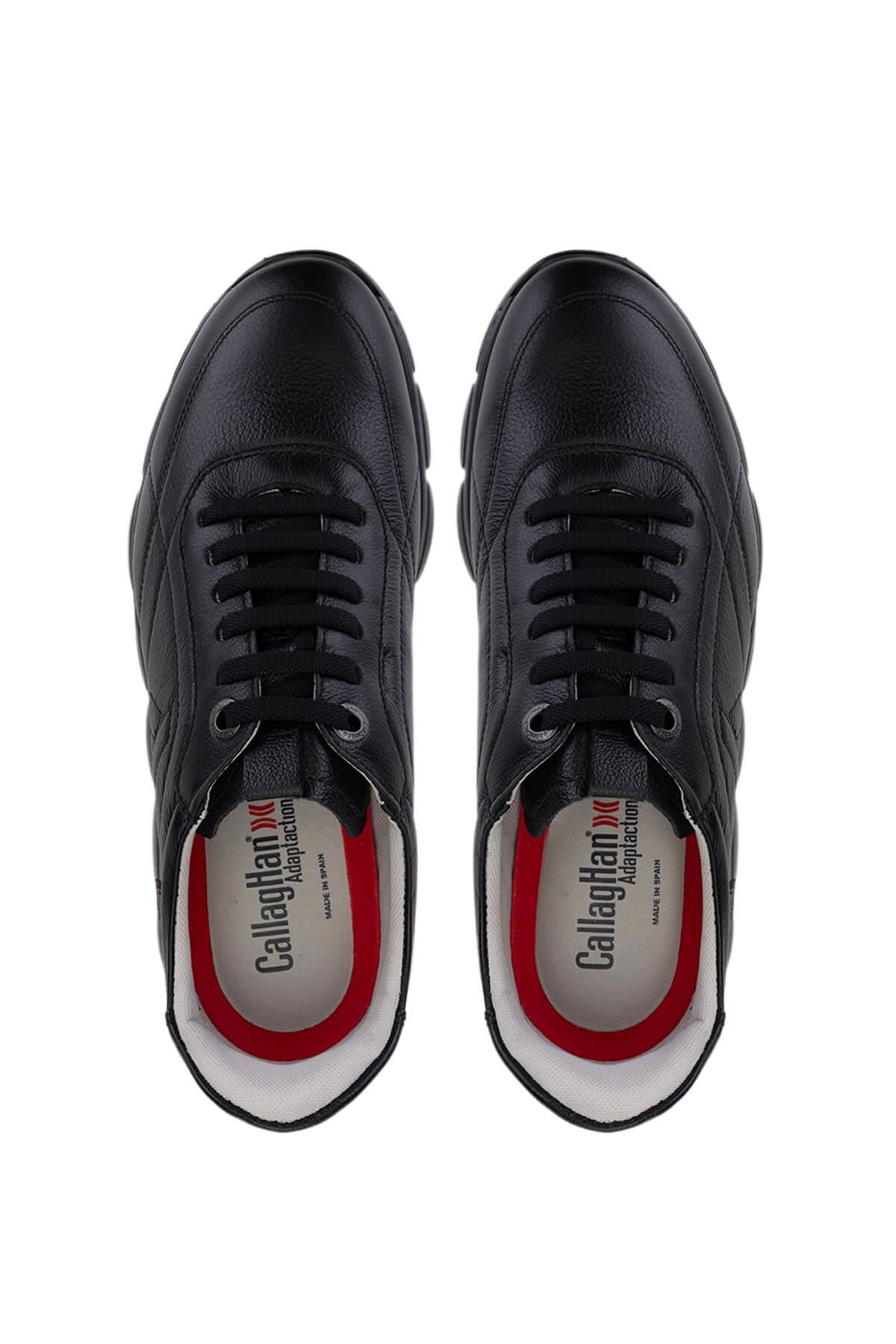 Callaghan Erkek Hakiki Deri Siyah Sneakers & Spor Ayakkabı