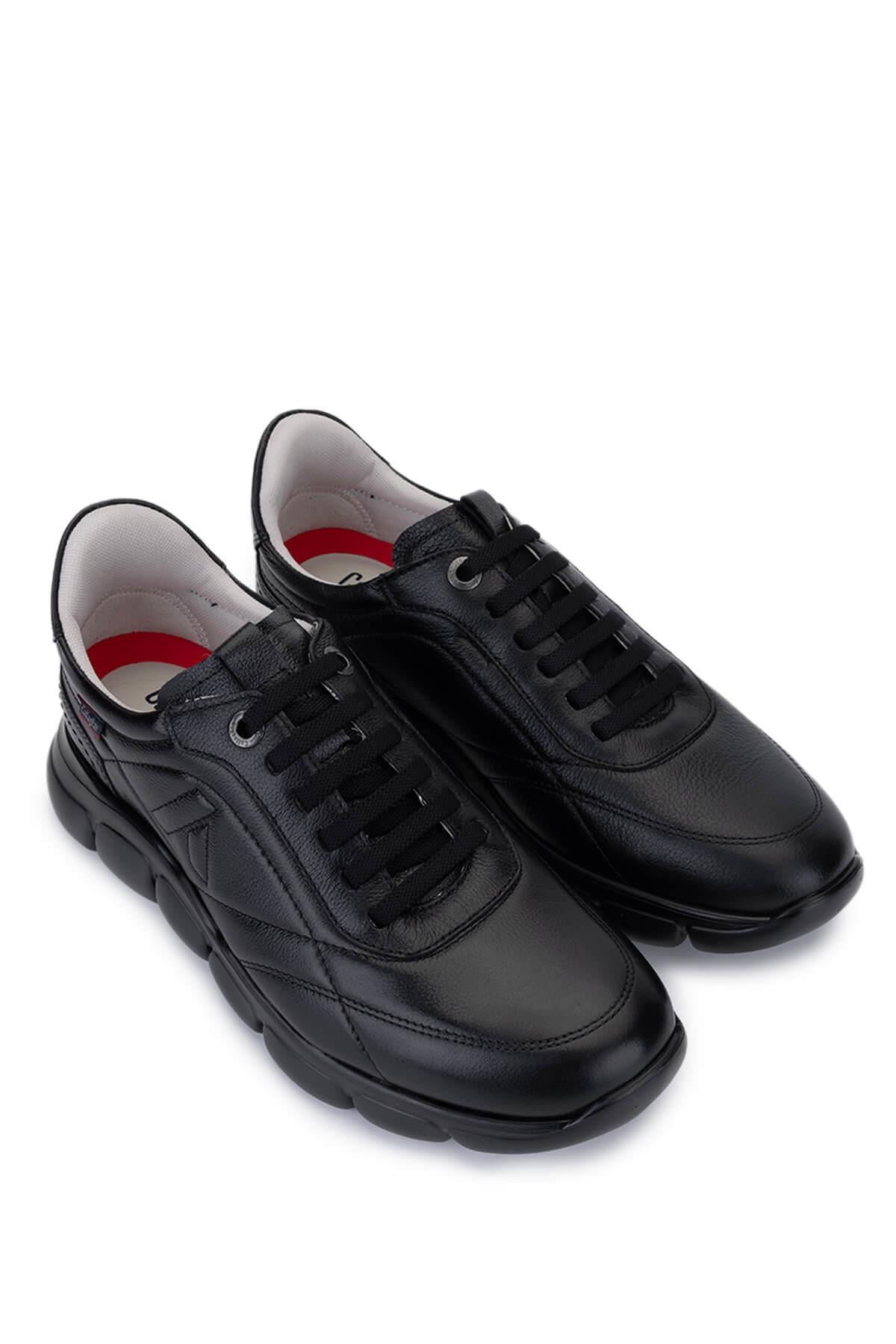 Callaghan Erkek Hakiki Deri Siyah Sneakers & Spor Ayakkabı