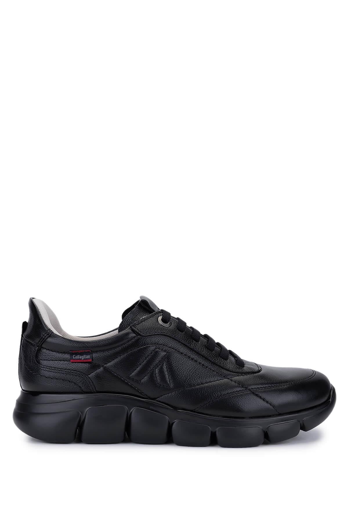 Callaghan Erkek Hakiki Deri Siyah Sneakers & Spor Ayakkabı