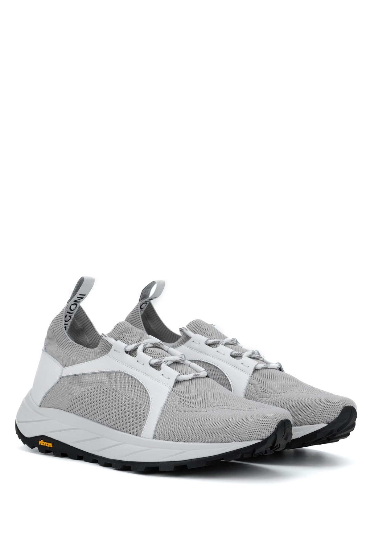 DINO BIGIONI Erkek Tekstil Deri Gri Sneakers & Spor Ayakkabı