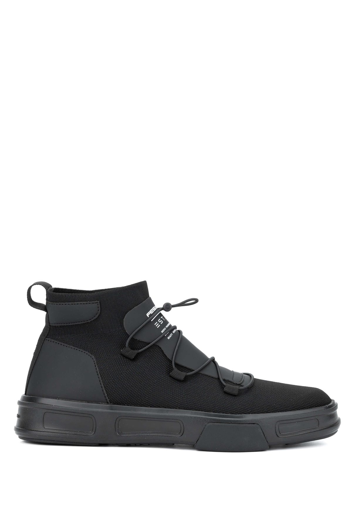FESSURA Erkek Deri & Tekstil Siyah Sneakers & Spor Bot