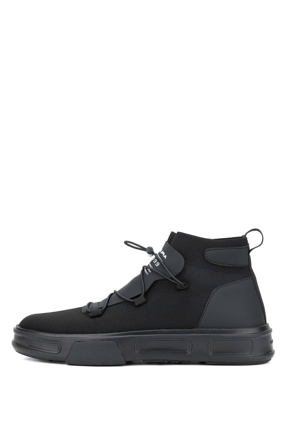 FESSURA Erkek Deri & Tekstil Siyah Sneakers & Spor Bot