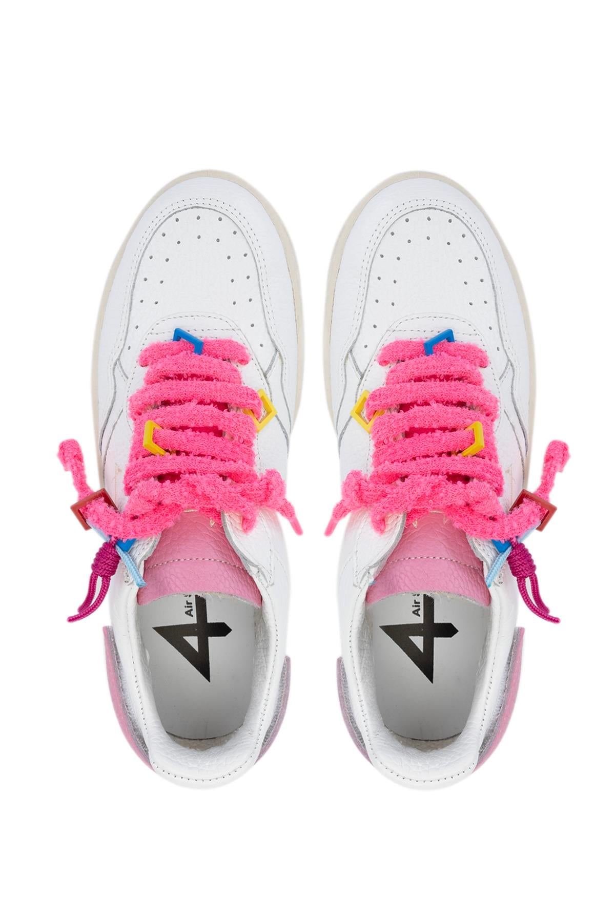 Fourline Kadın Hakiki Deri Beyaz/Pembe Sneakers & Spor Ayakkabı