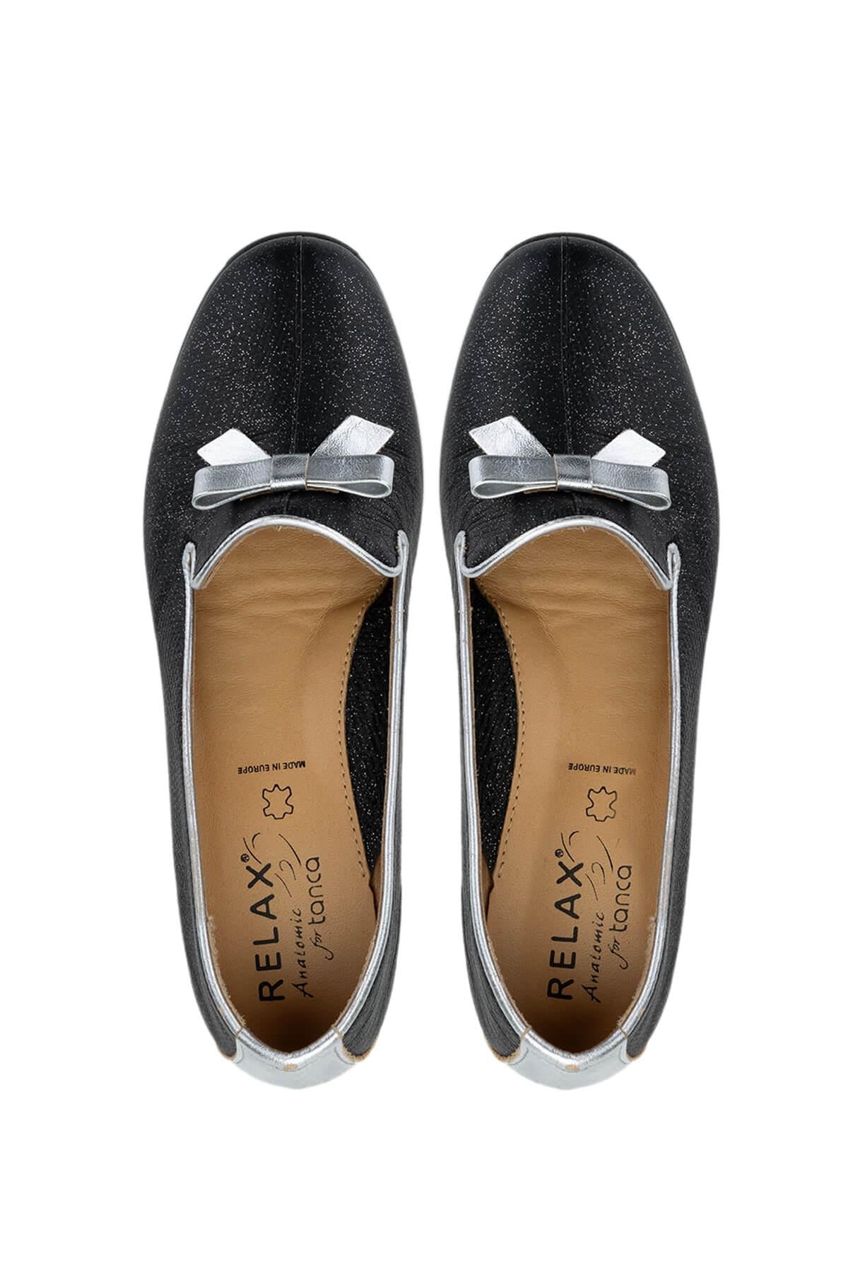 Relax Anatomic Kadın Vegan Siyah Mokasen & Loafer Ayakkabı