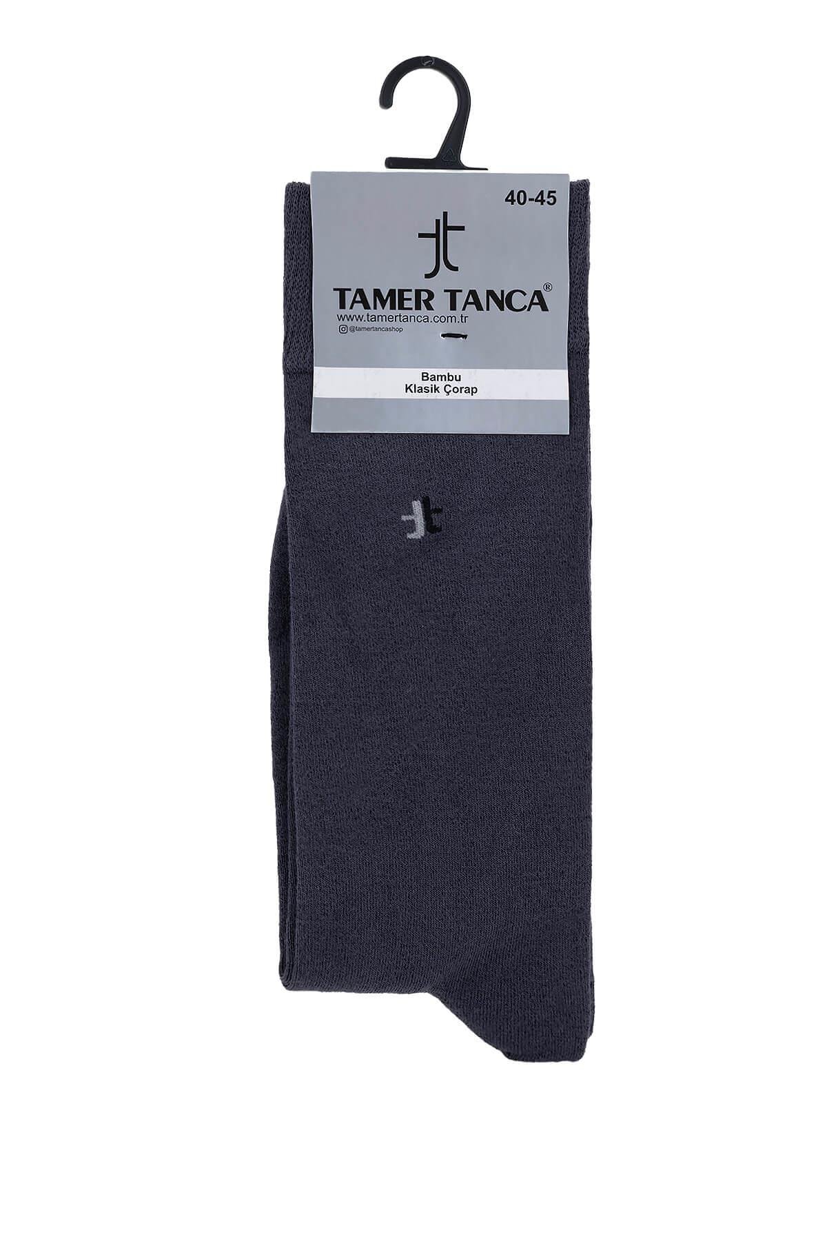 Tamer Tanca Erkek Bambu Antrasit Klasik Çorap