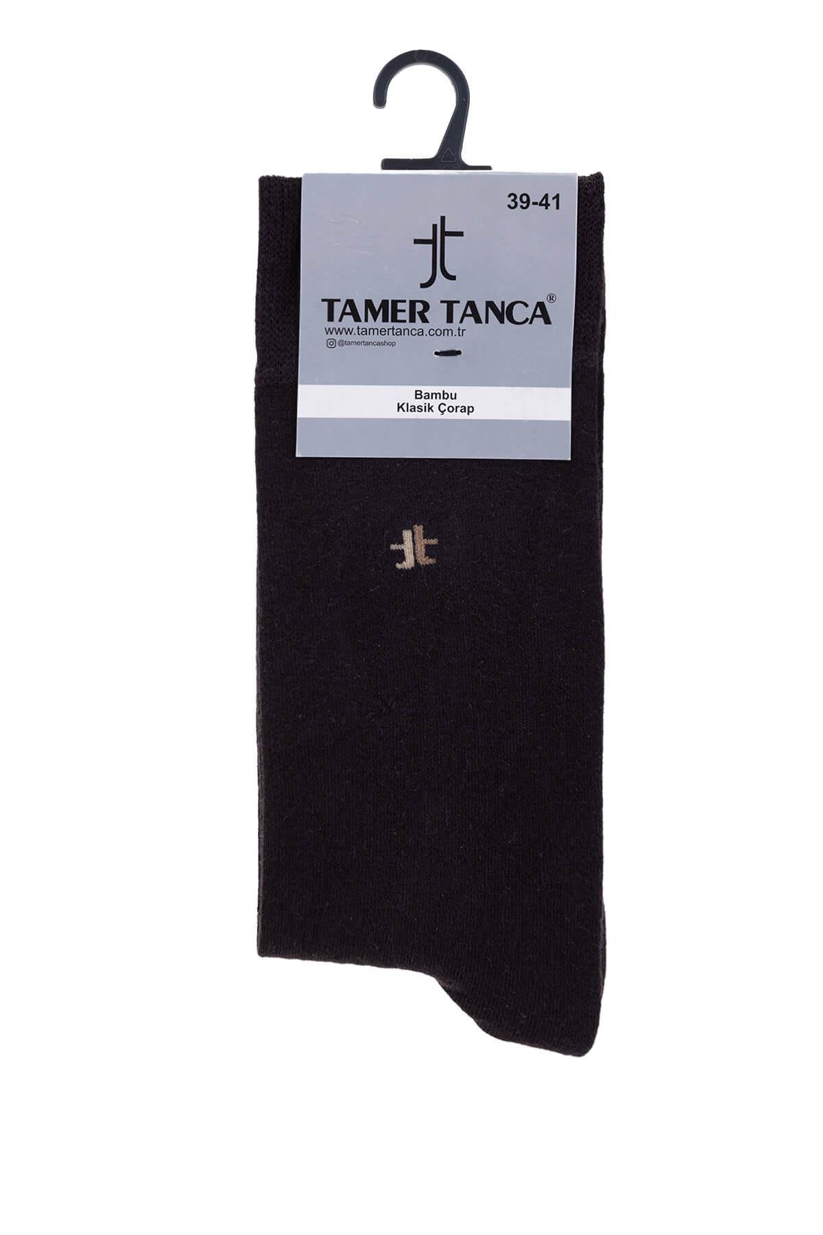 Tamer Tanca Erkek Bambu Kahverengi Klasik Çorap