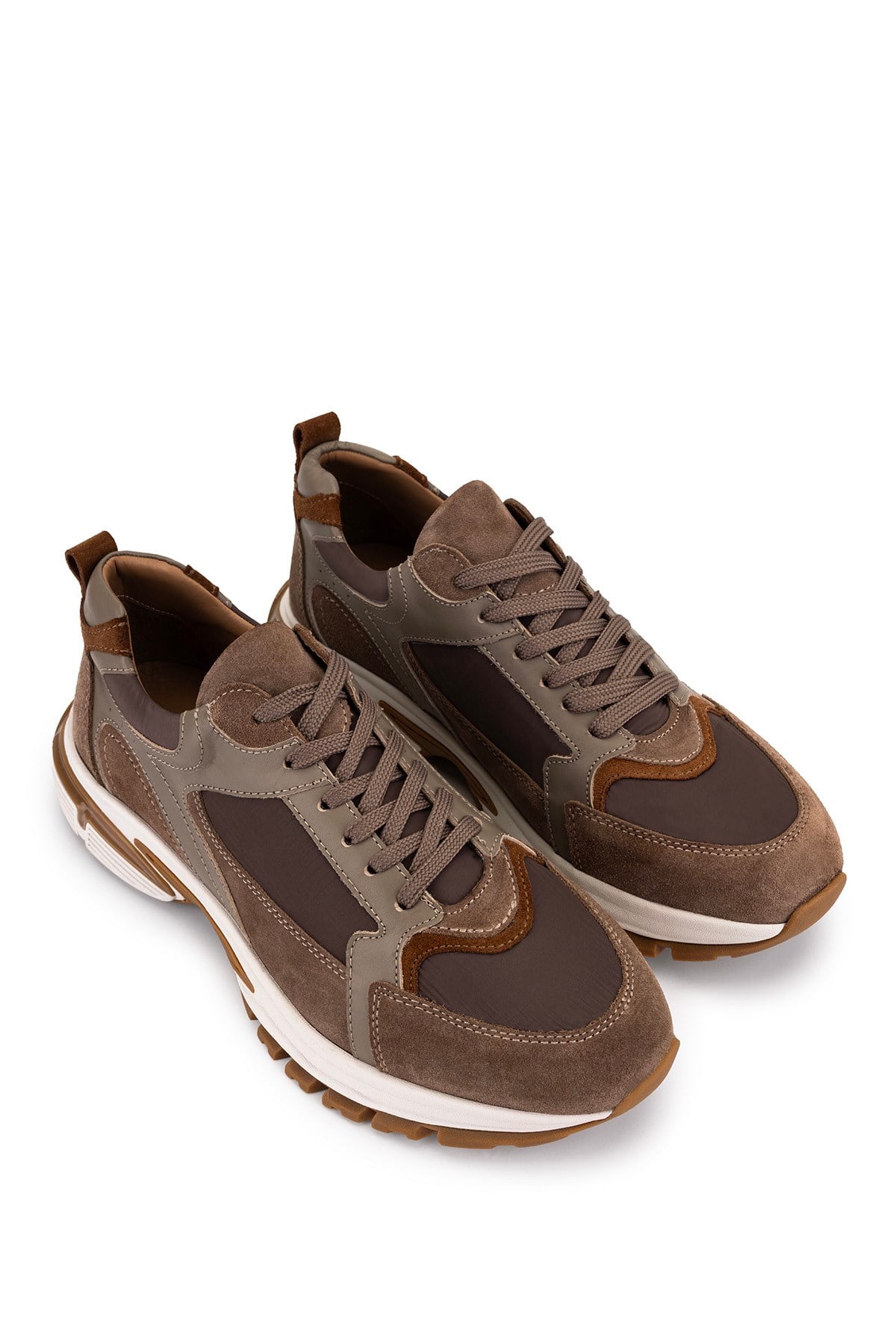 Tamer Tanca Erkek Deri & Tekstil Kahverengi Sneakers & Spor Ayakkabı