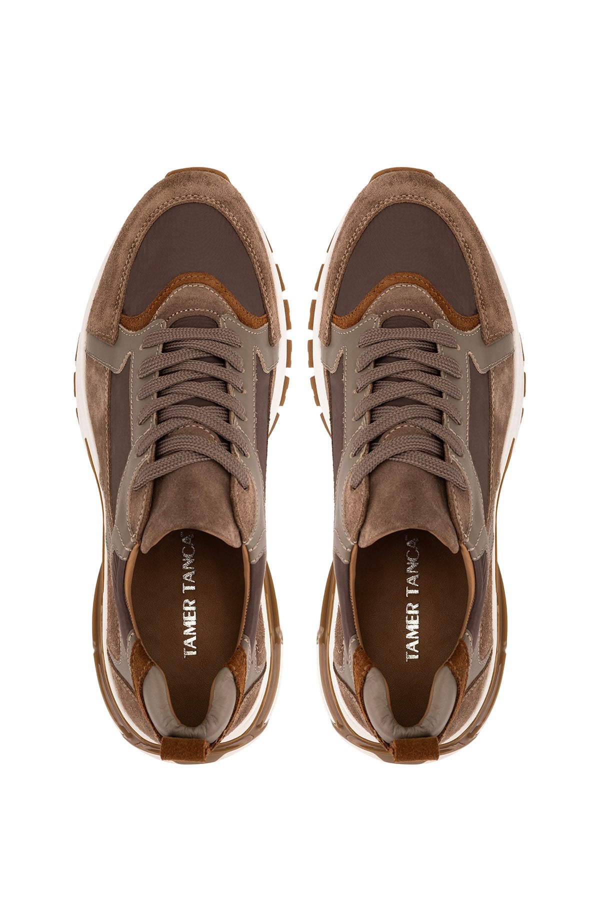 Tamer Tanca Erkek Deri & Tekstil Kahverengi Sneakers & Spor Ayakkabı