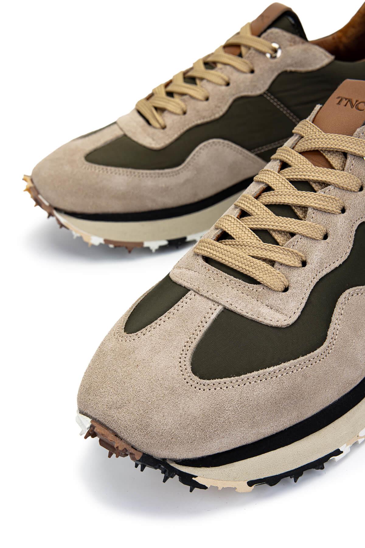 Tamer Tanca Erkek Deri & Tekstil Vizon/Haki Sneakers & Spor Ayakkabı