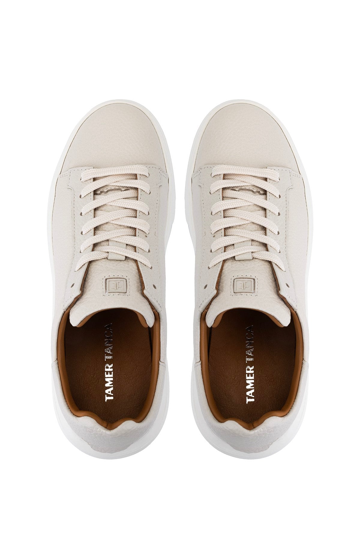 Tamer Tanca Erkek Hakiki Deri Bej Floter Sneakers & Spor Ayakkabı
