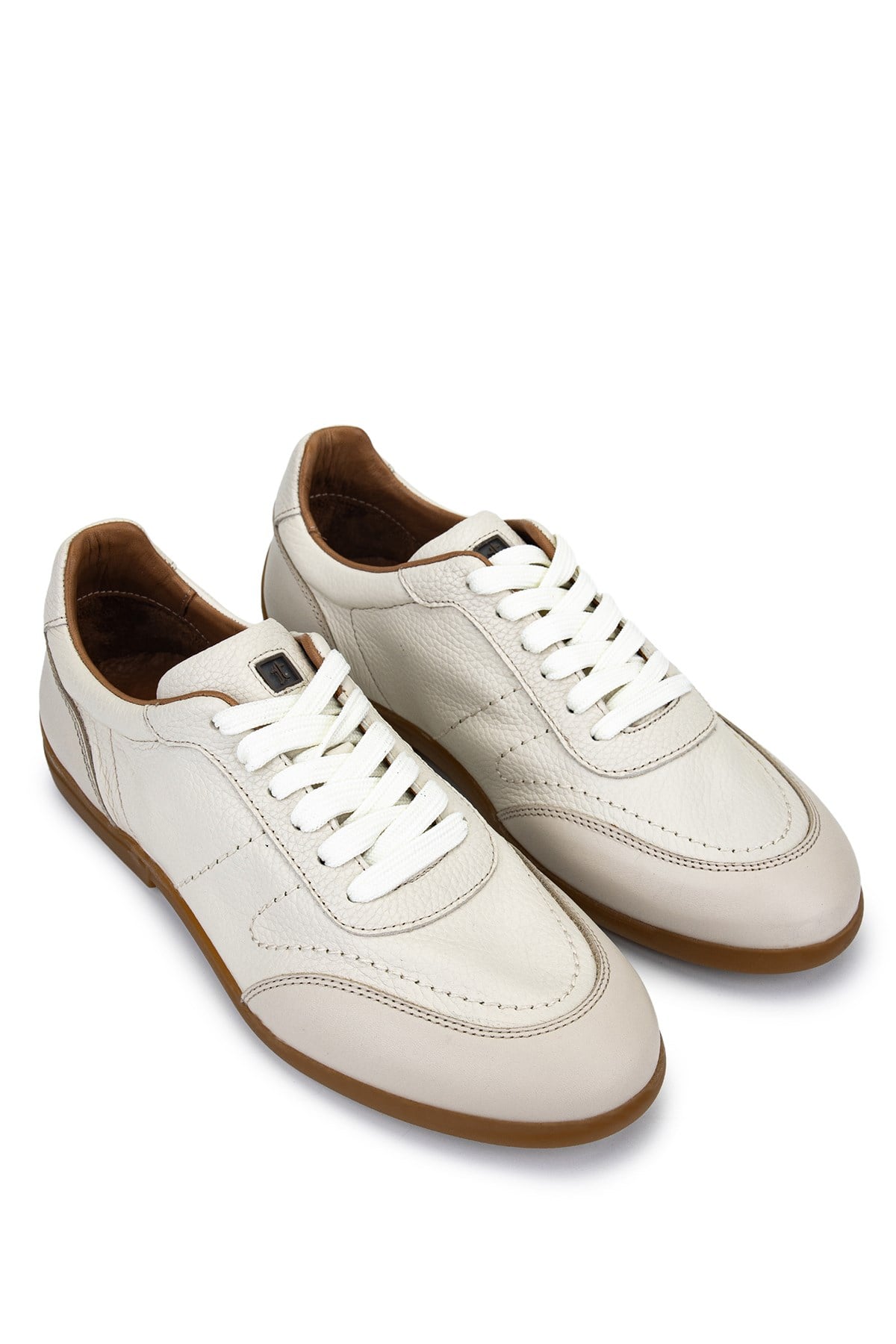 Tamer Tanca Erkek Hakiki Deri Bej Sneakers & Spor Ayakkabı