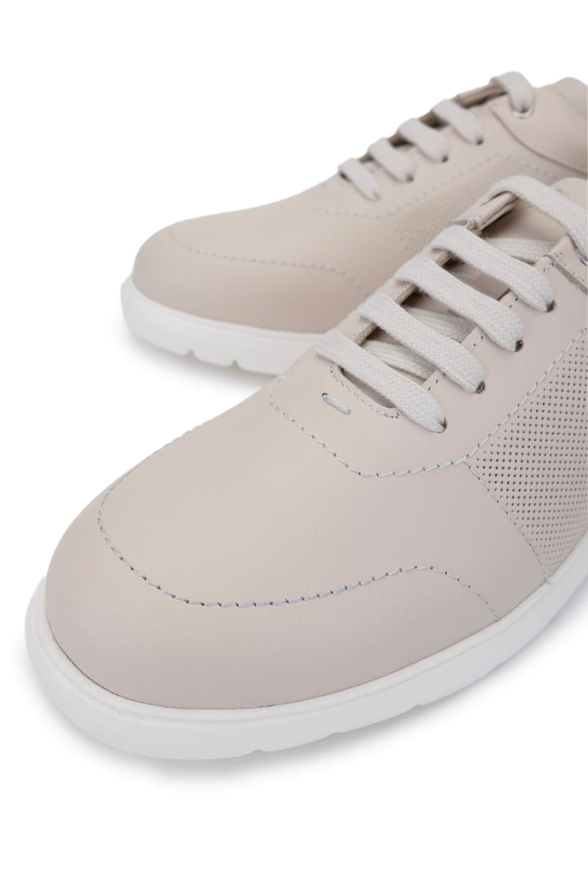 Tamer Tanca Erkek Hakiki Deri Bej Sneakers & Spor Ayakkabı