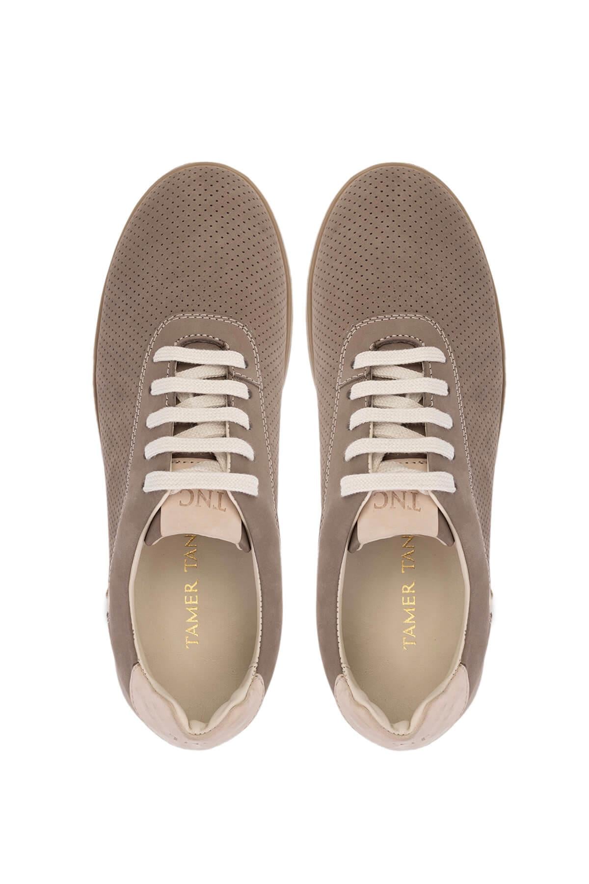Tamer Tanca Erkek Hakiki Deri Bej Sneakers & Spor Ayakkabı