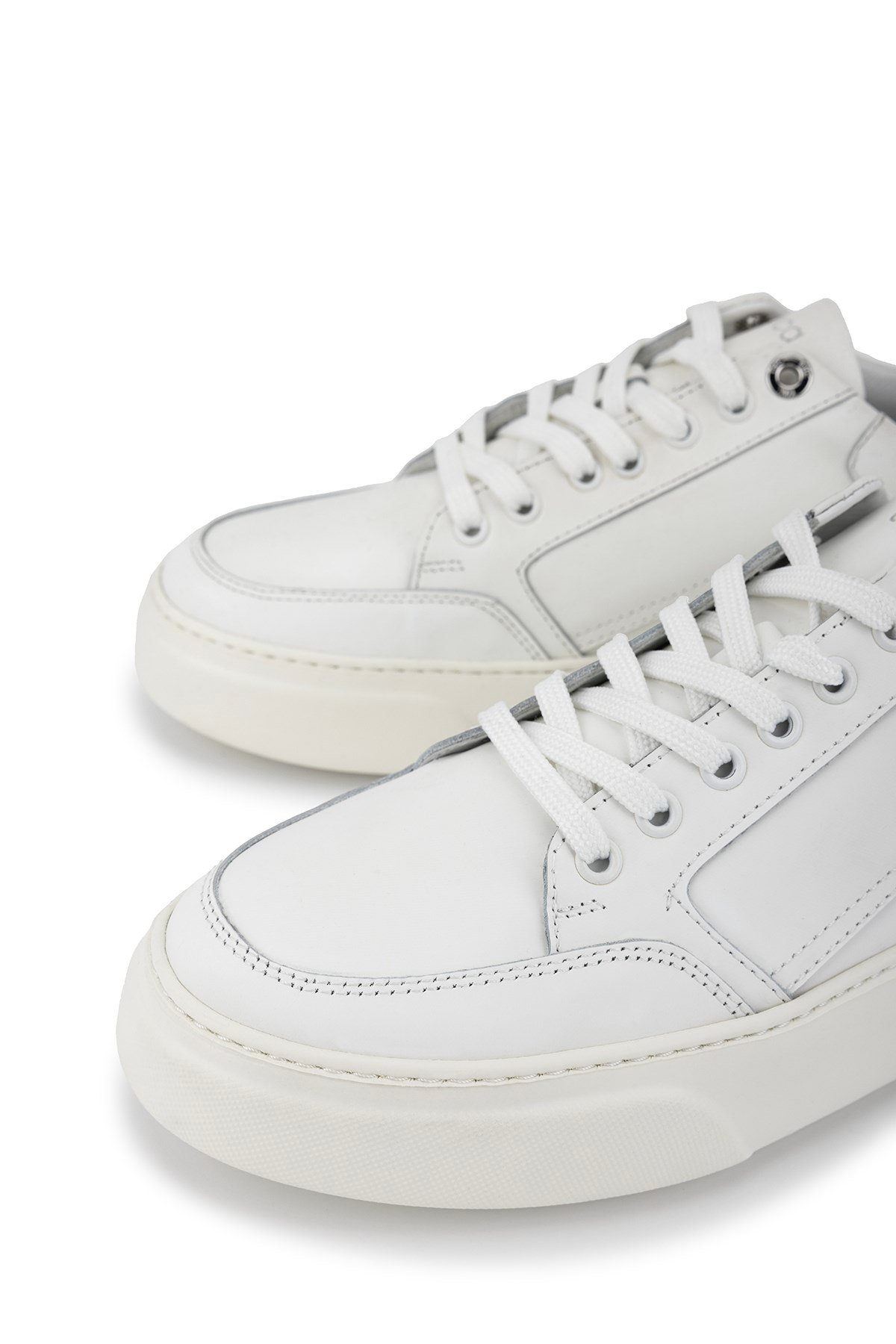 Tamer Tanca Erkek Hakiki Deri BEYAZ MET Sneakers & Spor Ayakkabı