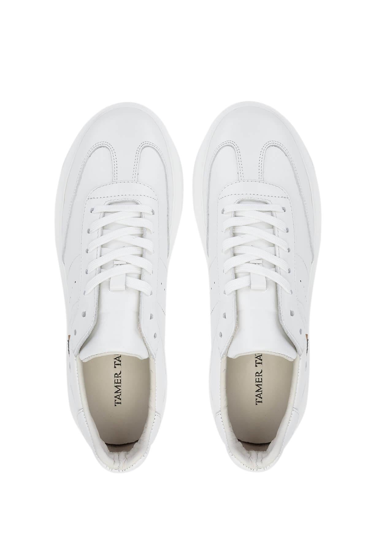 Tamer Tanca Erkek Hakiki Deri Beyaz Sneakers & Spor Ayakkabı