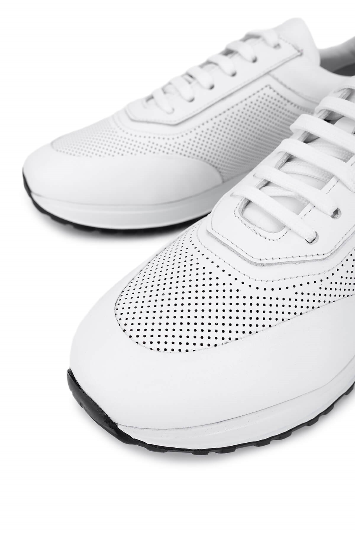 Tamer Tanca Erkek Hakiki Deri Beyaz Sneakers & Spor Ayakkabı