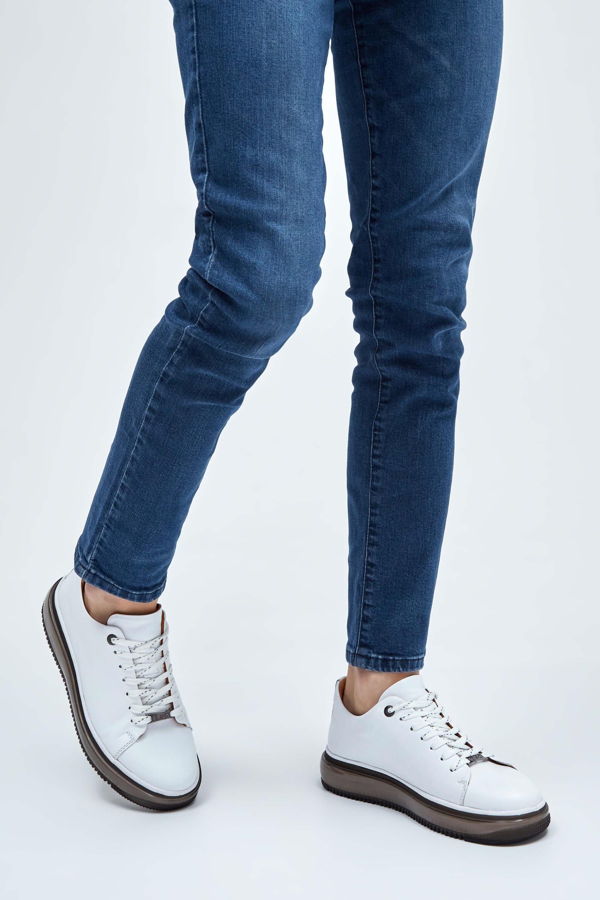 Tamer Tanca Erkek Hakiki Deri Beyaz Sneakers & Spor Ayakkabı