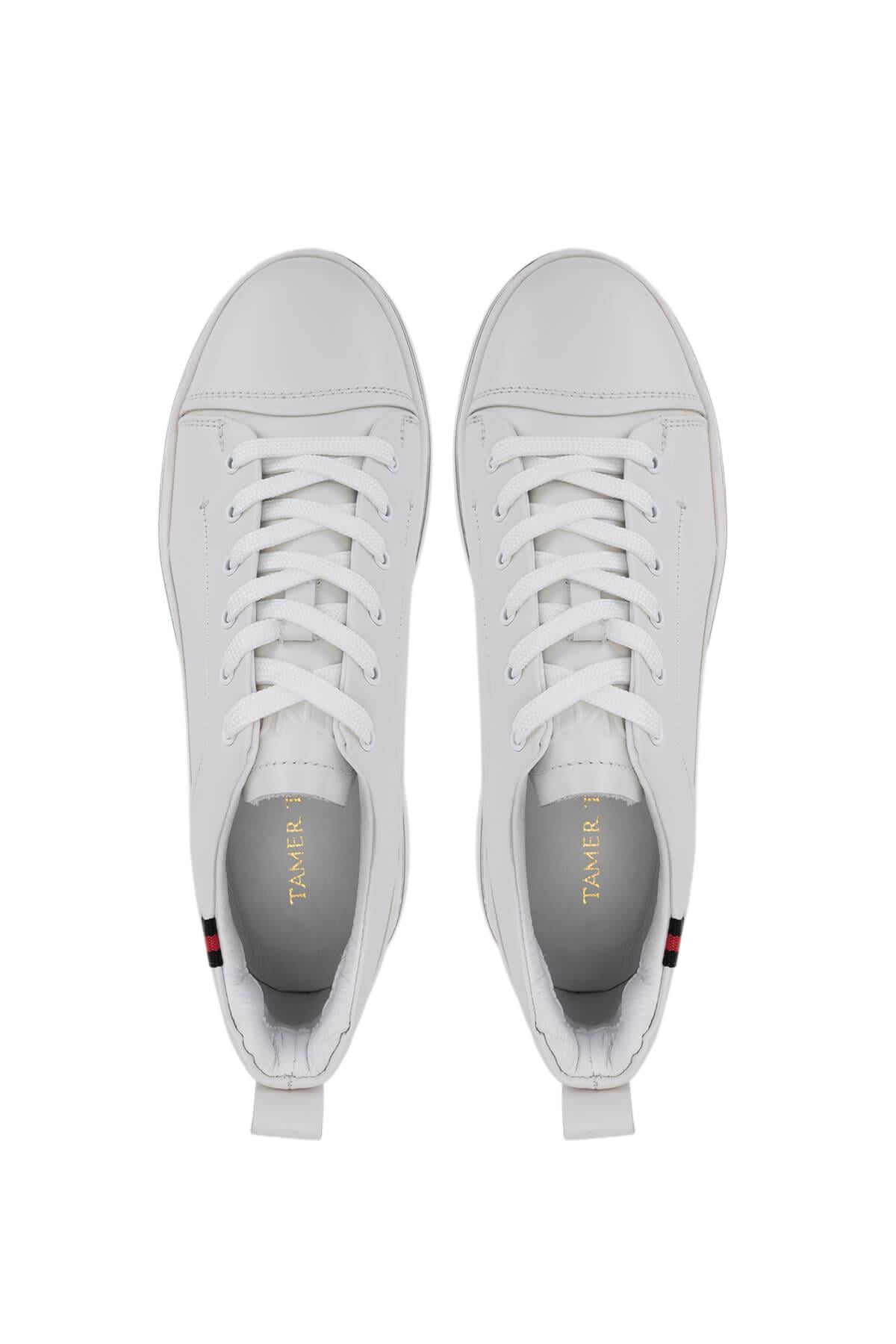 Tamer Tanca Erkek Hakiki Deri Beyaz Sneakers & Spor Ayakkabı
