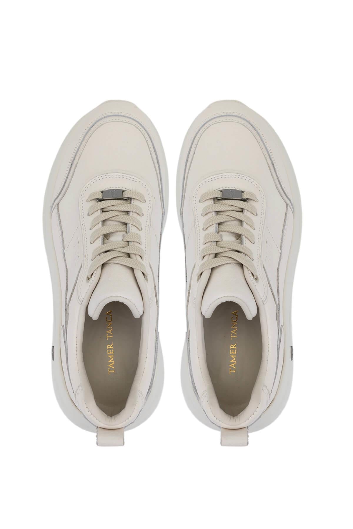 Tamer Tanca Erkek Hakiki Deri Beyaz Sneakers & Spor Ayakkabı